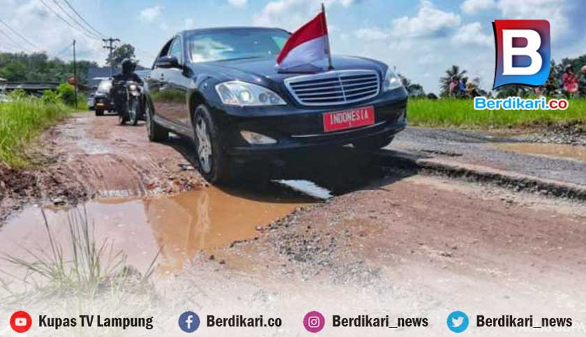 Berdikari 17 Ruas Jalan Rusak Di Lampung Diperbaiki Pakai APBN