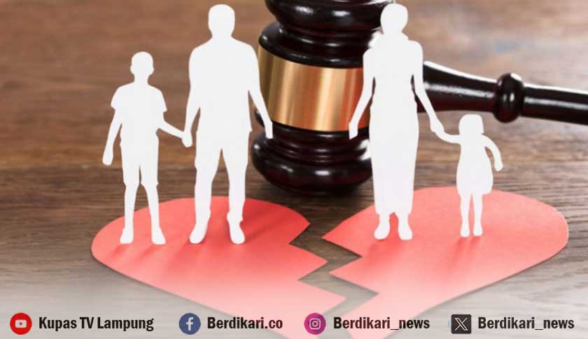 1.758 Pasangan Suami Istri di Lampung Bercerai, Terbanyak di Lampung Tengah 298 Kasus