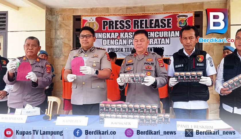 4 Maling Bobol Gudang di Lamsel, Curi Rokok Senilai Rp 345 Juta