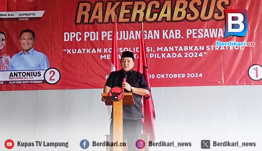 Arinal Ajak Kader PDI-P Solid Menangkan Pilkada Pesawaran 2024