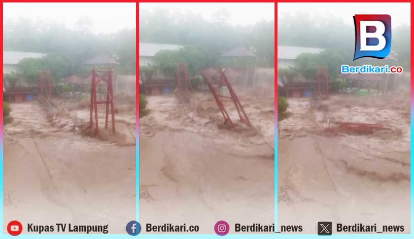 Banjir Bandang, Jembatan Gantung Sumur Putri Ambruk