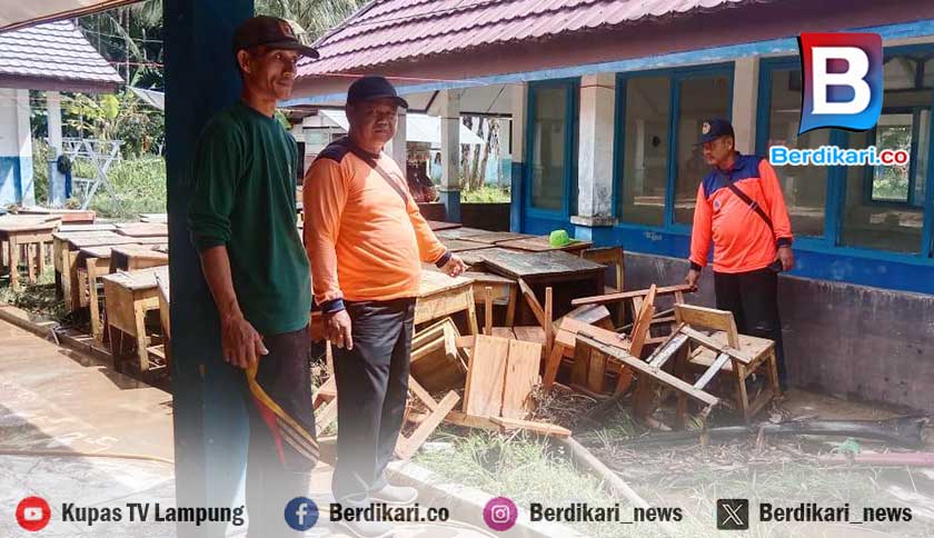 Banjir di BNS Lambar Rusak Fasilitas Sekolah Hingga Masjid