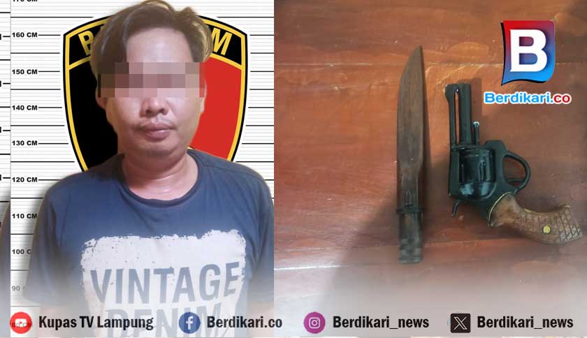 Bawa Senpi Rakitan dan Sajam, Sopir Truk di Sukabumi Bandar Lampung Diamankan Polisi