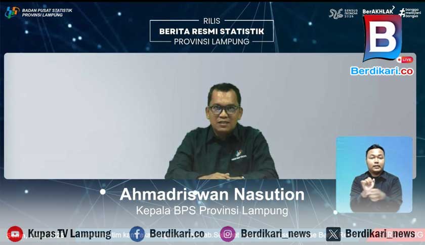 BPS Ungkap Ekonomi Lampung Triwulan III-2025 Tumbuh 5,04 Persen