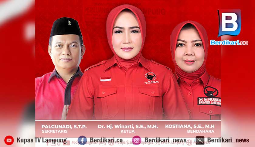 Daftar Lengkap Pengurus DPD PDI-P Lampung Periode 2025-2030