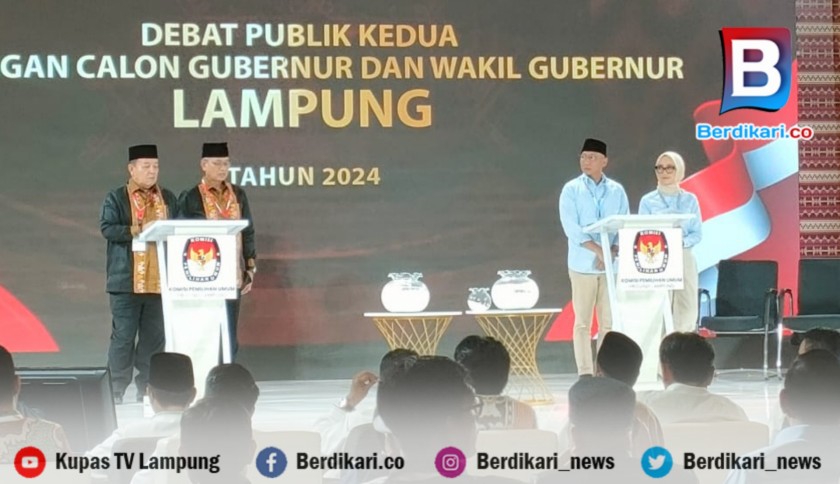 Debat Kedua Pilgub Lampung 2024, Korupsi dan Bansos Jadi Topik Hangat