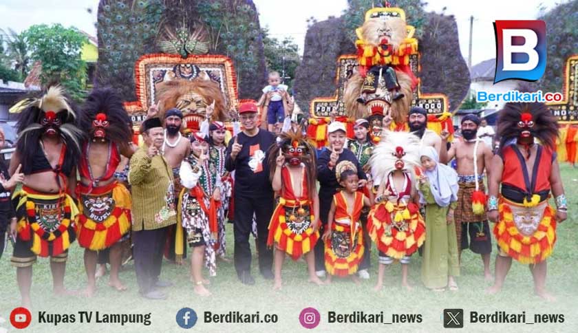 Disambut Meriah dengan Tari Reog, Sutono Janji Lestarikan Budaya dan Seni di Lampung