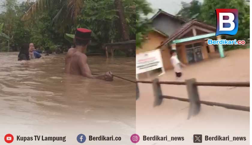 Empat Desa di Wonosobo Tanggamus Diterjang Banjir Bandang, Warga Panik dan Mengungsi