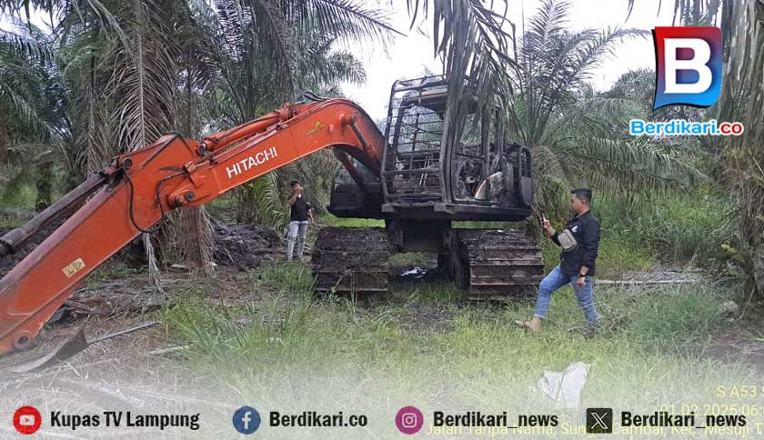 Excavator PT Prima Alumga di Mesuji Dibakar OTK, Perusahaan Minta Polisi Usut Tuntas