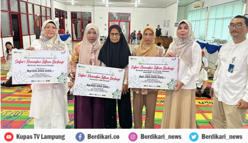 Gelar Safari Ramadhan, Telkom Witel Lampung Sebar Bantuan untuk Renovasi Masjid dan Panti Asuhan