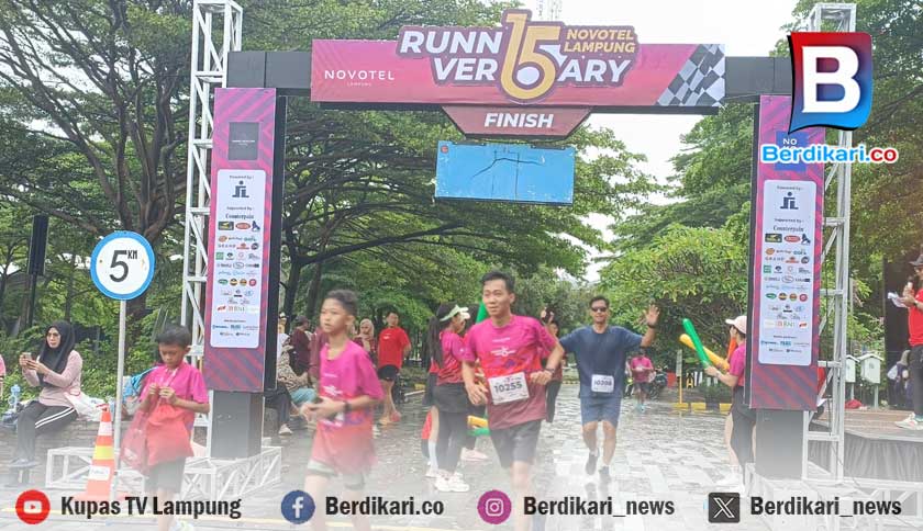 HUT Ke-15 Tahun, Novotel Lampung Gelar Lomba Lari Bertajuk Runn1ver5ary