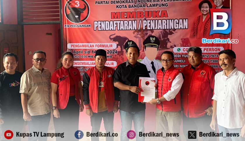 Iqbal Ardiansyah Daftar Bakal Cawalkot Bandar Lampung di PDI Perjuangan