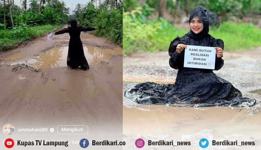 Jalan Rusak yang Diviralkan Selebgram di Lampung Selatan Tak Masuk Anggaran 2024