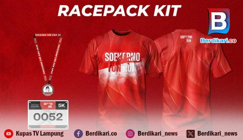 Jangan Lupa! Pengambilan Race Pack Peserta Soekarno Fun Run Mulai Besok di Kantor PDI Perjuangan