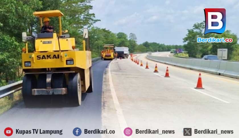 Jelang Arus Mudik, 69 Titik Jalan Tol Lampung Mulai Diperbaiki