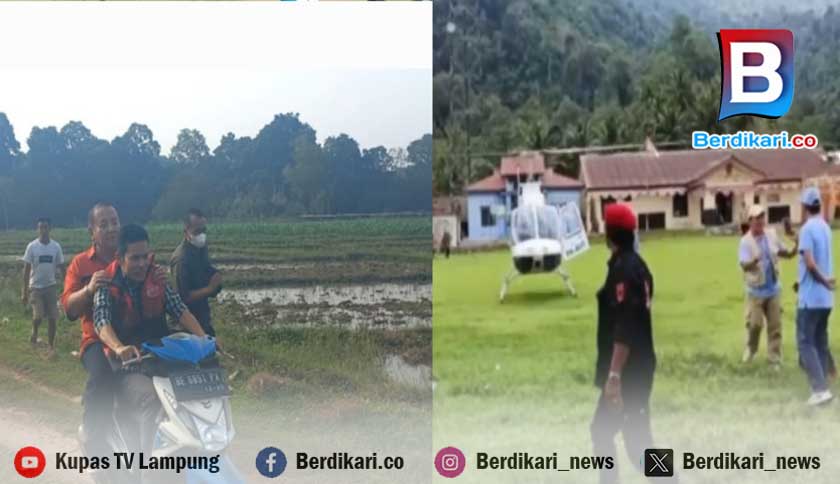 Kampanye Pilgub Lampung, Arinal Jelajahi Desa dengan Motor, Mirza Pilih Terbang dengan Helikopter