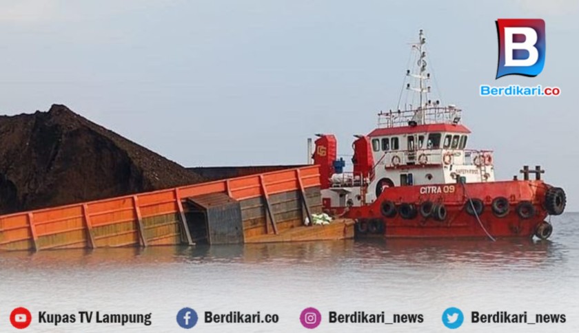 Kapal Tongkang Batu Bara Kandas di Bandar Lampung Diduga Sebabkan 6 Warga Terkena Ispa