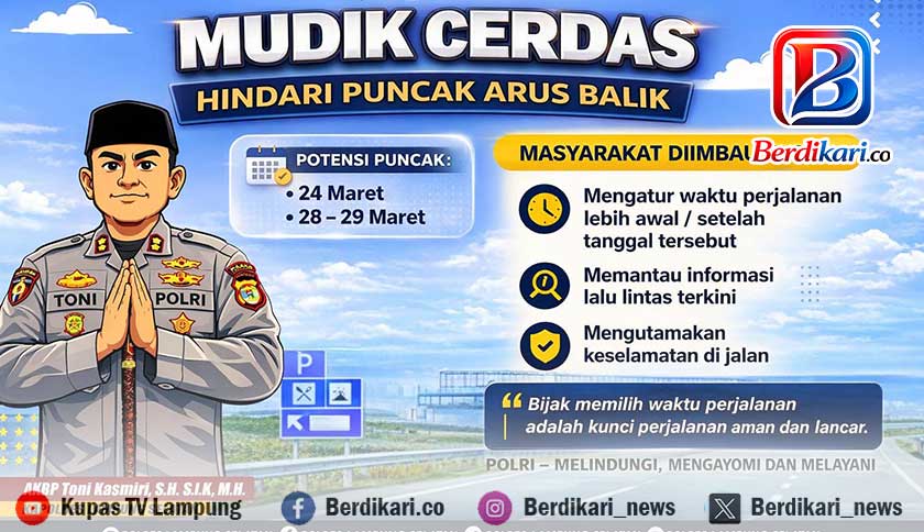 Kapolres Lamsel Imbau Warga Hindari Puncak Arus Balik
