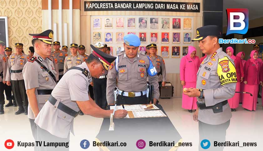 Kasatlantas Polresta Bandar Lampung dan Kapolsek Sukarame Berganti