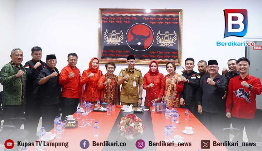 Kunjungi DPD PDIP Lampung, Gubernur Mirzani Bahas Infrastruktur hingga Deforestasi