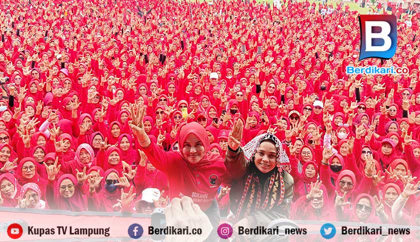 Kunjungi Lampung Selatan, Siti Atiqoh Disambut Meriah Ribuan Masyarakat