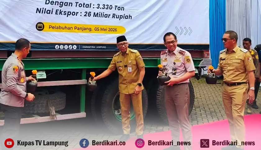 Lampung Ekspor Perdana 3.330 Ton Tepung Tapioka ke Tiongkok