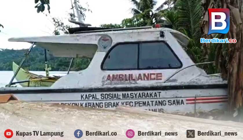Mesin Kapal Ambulans di Tanggamus Hilang Dicuri