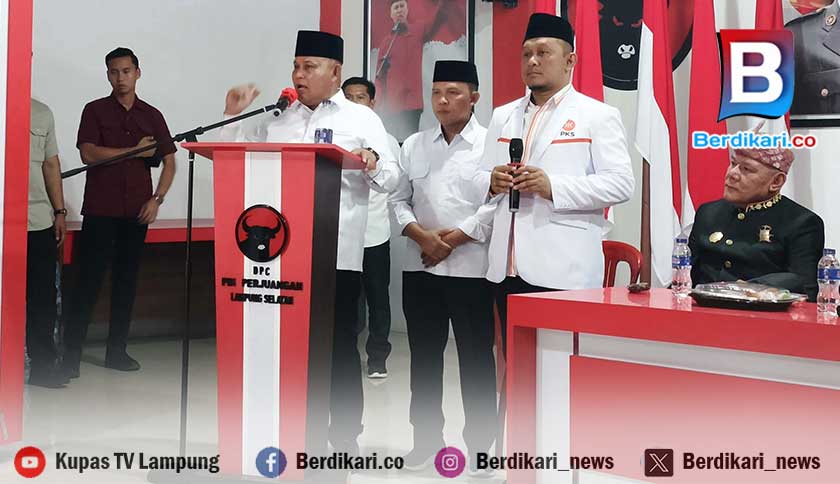 Nanang-Antoni Daftar ke KPU Lampung Selatan, Iring-iringan Ribuan Pendukung Padati Jalan