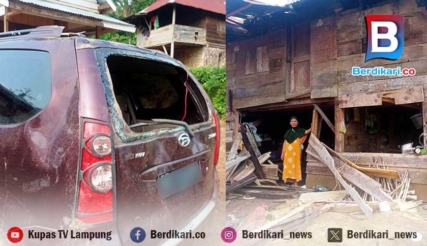 Ngamuk! Kawanan Gajah Suoh Rusak Mobil Hingga Puluhan Rumah