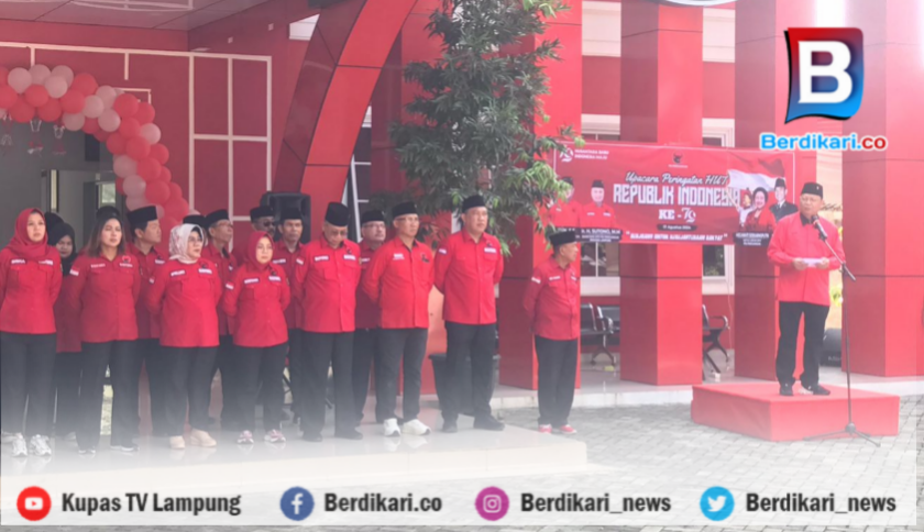 PDI Perjuangan Lampung Rayakan HUT ke-79 RI dengan Upacara dan Perlombaan