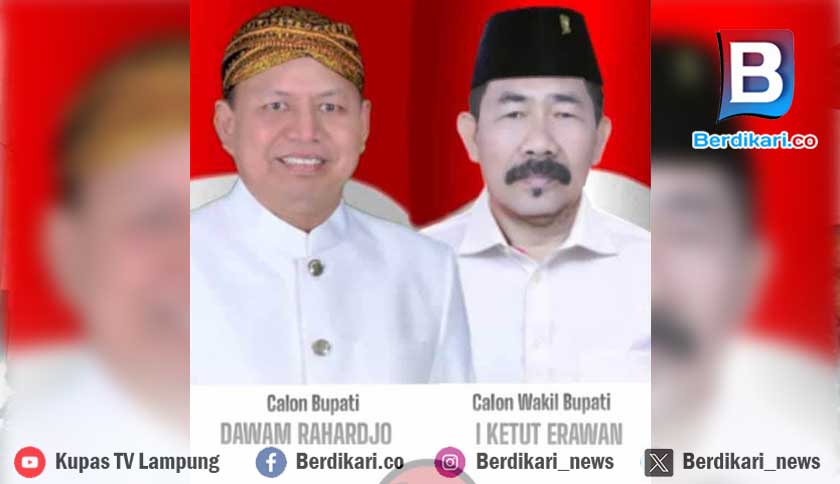 PDI Perjuangan Resmi Usung Dawam Raharjo-Ketut Erawan di Pilkada Lampung Timur