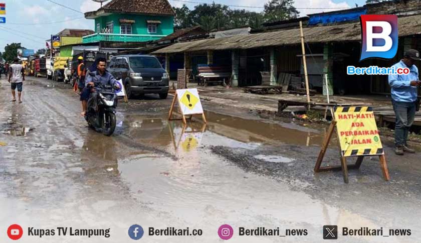 Pemerintah Mulai Perbaiki Ruas Jalan di Palas Lamsel