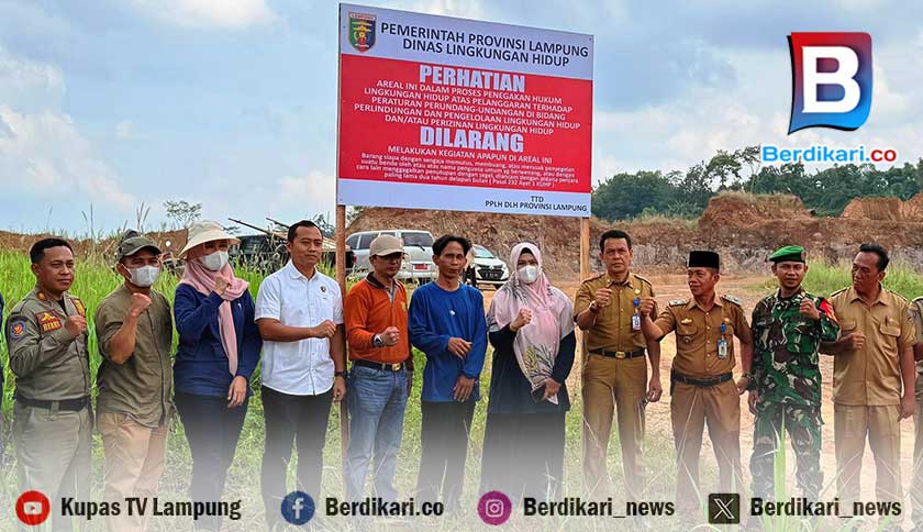 Pemprov Lampung Tutup Sementara Tiga Tambang Ilegal di Natar