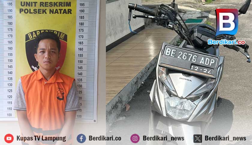 Pemuda Pengangguran di Natar Gagal Curi Motor, Akhirnya Dibekuk Polisi