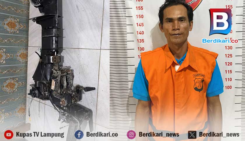 Pencuri Kaki Mesin Kapal di Lampung Selatan Ditangkap Polisi