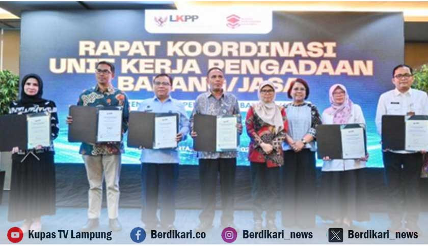 Pesawaran Raih Penghargaan Unit Kerja Pengadaan Barang/Jasa Proaktif Level 3