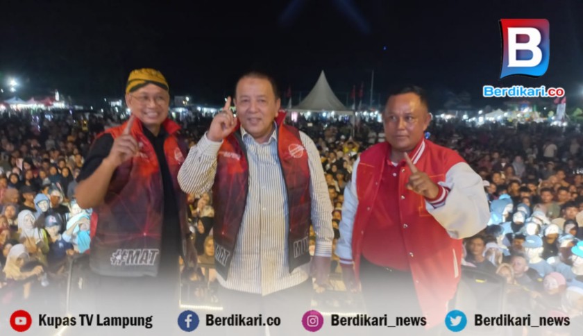 Pesta Rakyat di Lamsel, Arinal Djunaidi Janji Bangun Pelabuhan Lagi dan Kereta Api Bakauheni-Palembang