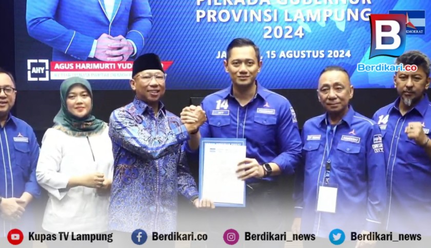 Pilgub Lampung, Demokrat Resmi Usung RMD dan Jihan Nurlela