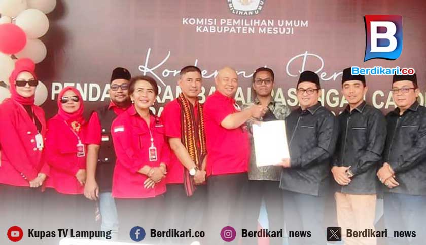 Pilkada Mesuji 2024, Syamsudin-Yulivan Resmi Daftar ke KPU