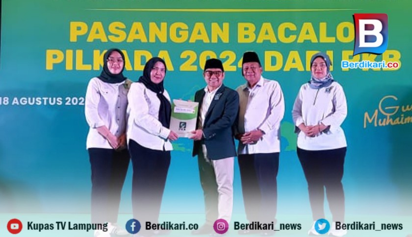 PKB Rekomendasi Eva-Deddy di Pilwakot Bandar Lampung 2024