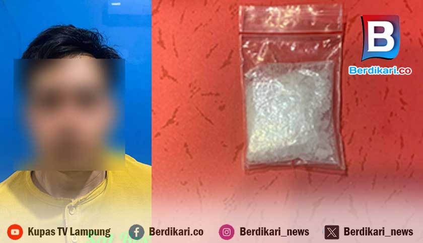 Polisi Sita 7,75 Gram Sabu dari Pengedar di Lampung Tengah