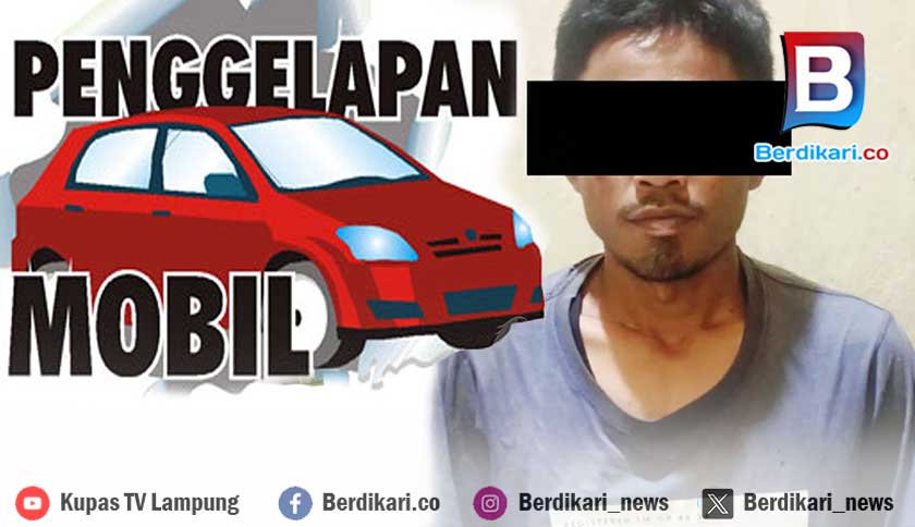 Polisi Tangkap Pelaku Penggelapan Mobil di Lampung Tengah