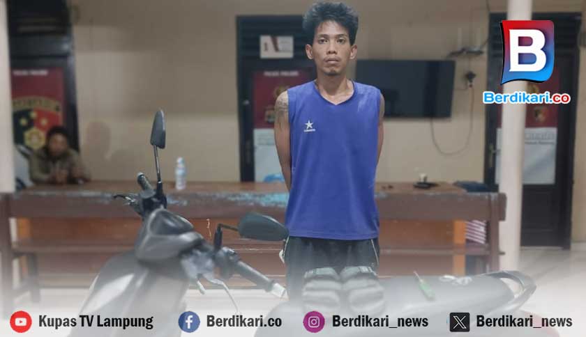 Polisi Tangkap Pencuri Motor di Panjang Bandar Lampung 