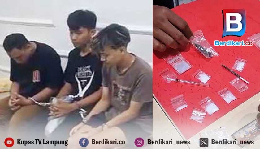 Polisi Tangkap Tiga Pengedar Sabu di Metro Lampung