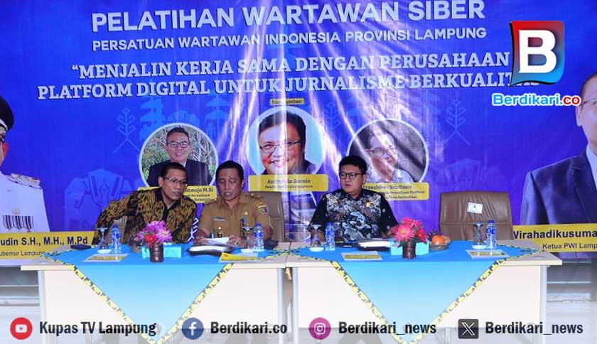 PWI Lampung Gelar Pelatihan Wartawan Siber, Tingkatkan Kesejahteraan Melalui Publisher Rights