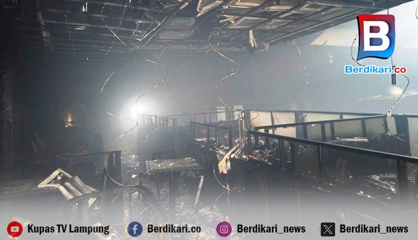 Radar Space Bandar Lampung Terbakar, Kerugian Rp 250 Juta