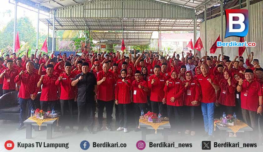 Rakercabsus DPC PDI-P Pesawaran, Sudin Sampaikan Pesan Tegas Megawati