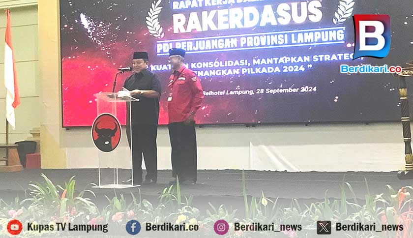 Rakerdasus PDI Perjuangan Lampung, Ardjuno Siap Kembali Perjuangkan Rakyat