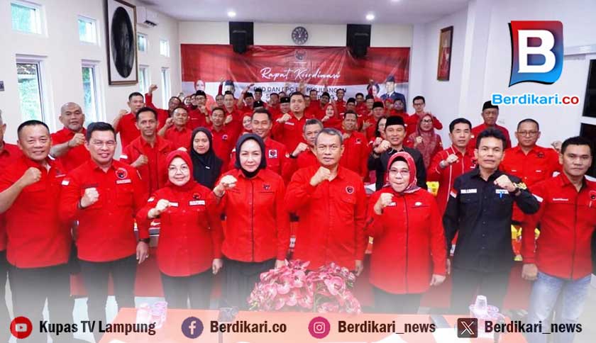 Rakor DPD PDI-P Lampung Bersama DPC, Winarti Tekankan Kekompakan dan Tata Kelola Partai