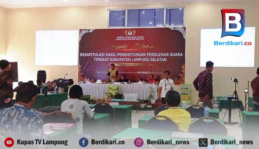 Rapat Pleno Rekapitulasi, KPU Lamsel Buat 2 Skema